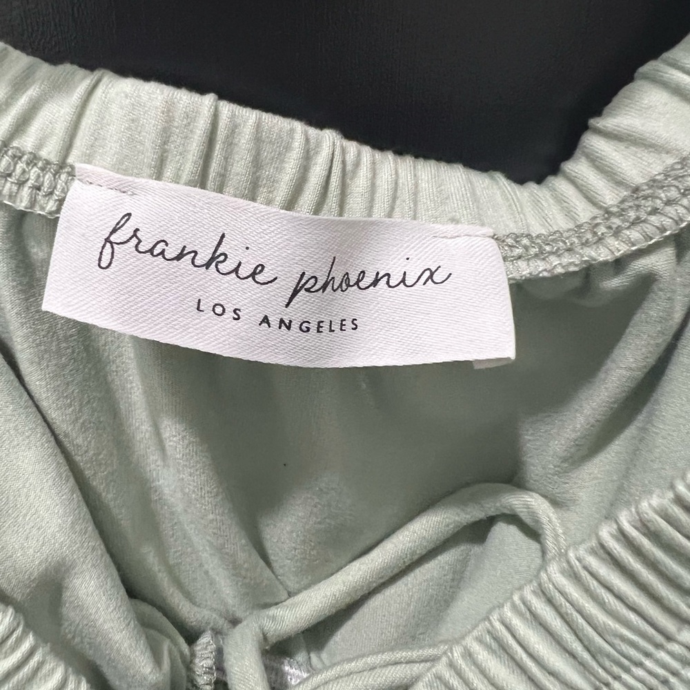 Frankie Phoenix Elegant Women's Sage Green Top - Picture 6 of 11